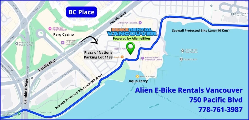 Alien E-Bike Rentals Location Map