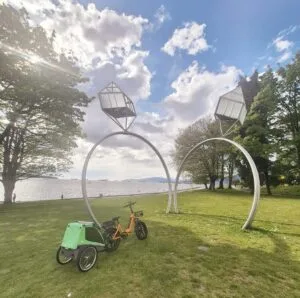 Sunset Beach with ebike Chariot