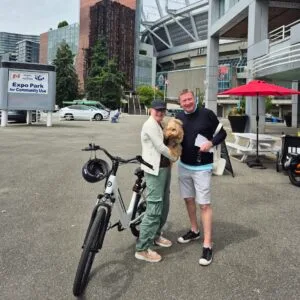 Bubba getting love after E-Bike Ride