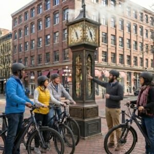 Steam Clock E-Bike Tour Group